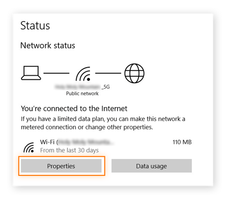 Windows 10 Network Properties